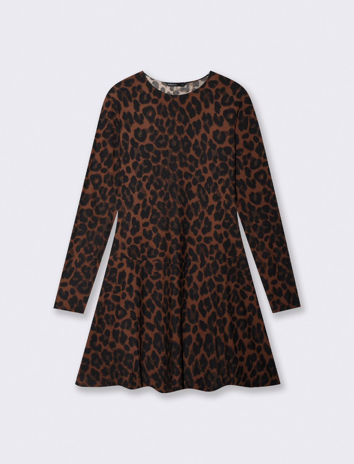 Short flared long sleeve dress - 