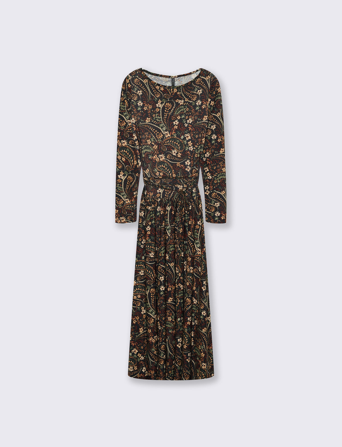 Vestito lungo a manica con arricciatura - var 1