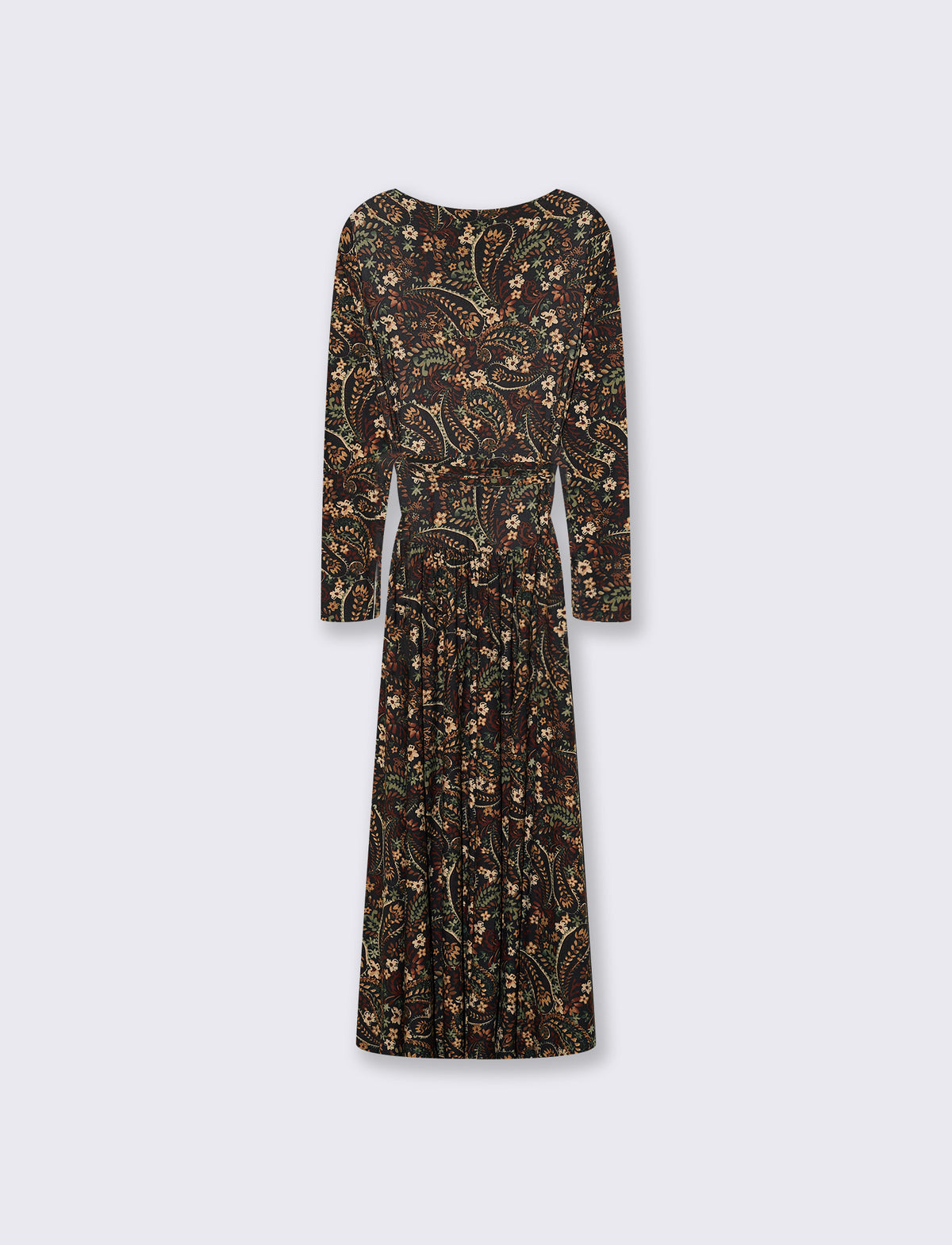 Vestito lungo a manica con arricciatura - var 1