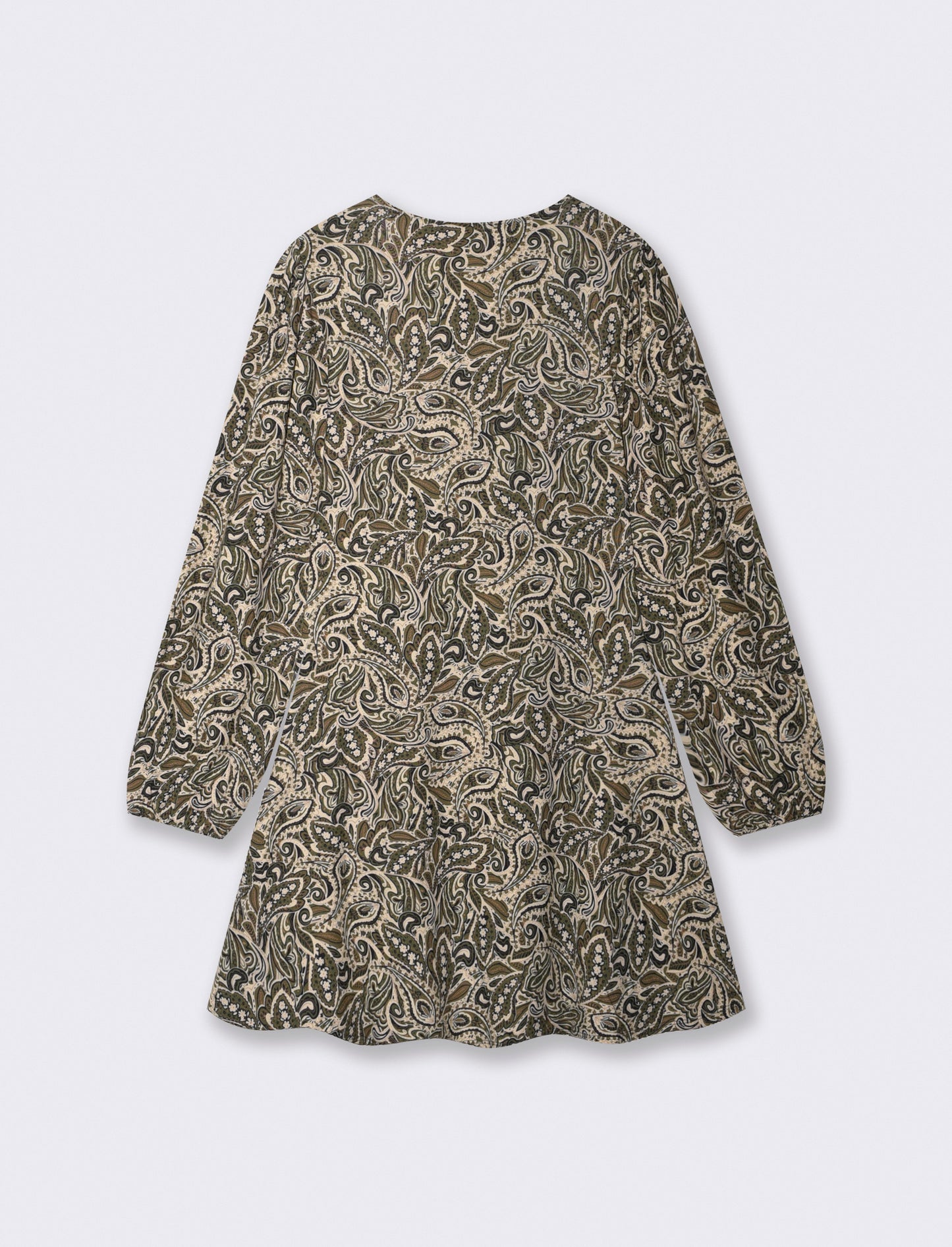 Vestito corto stampato con scollo a V - var 2