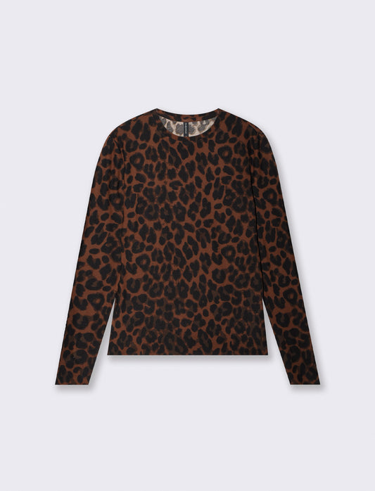 T-shirt manica lunga slim stampata - var 1