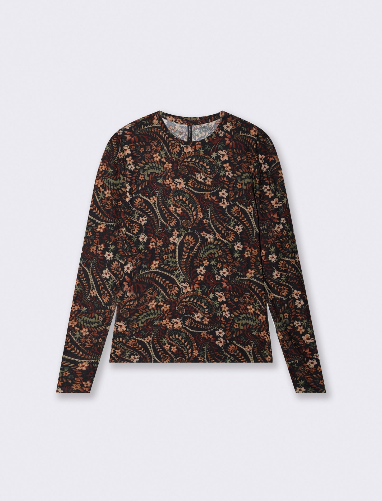 T-shirt manica lunga slim stampata - var 2