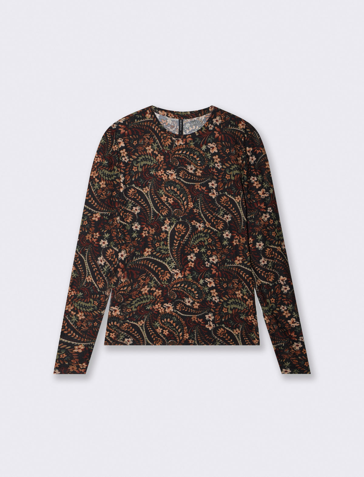 T-shirt manica lunga slim stampata - var 2