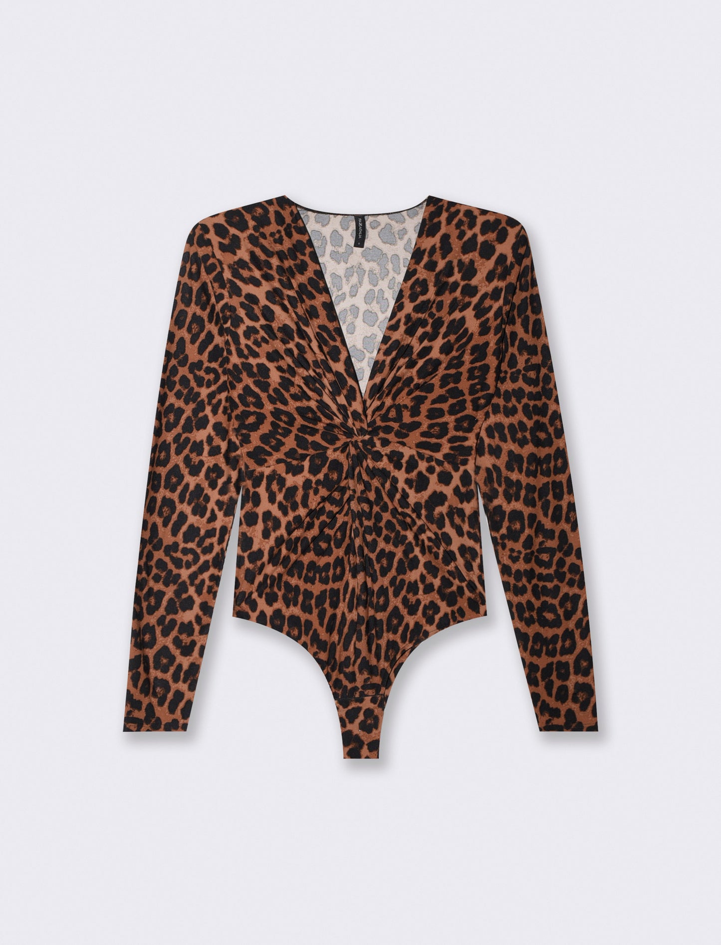 Body stampato con scollo a v e nodo - var 1