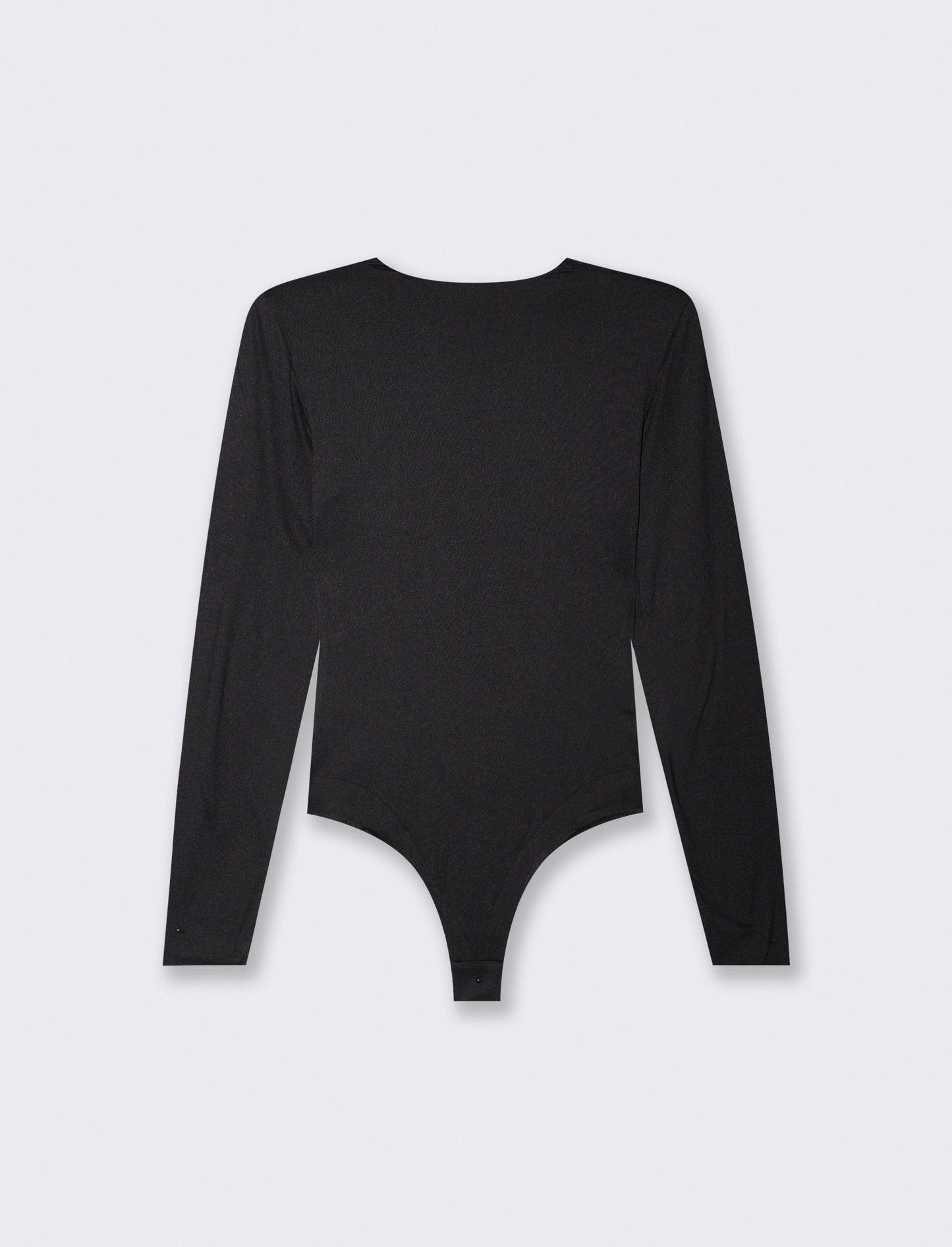 Body stampato con scollo a v e nodo - Nero