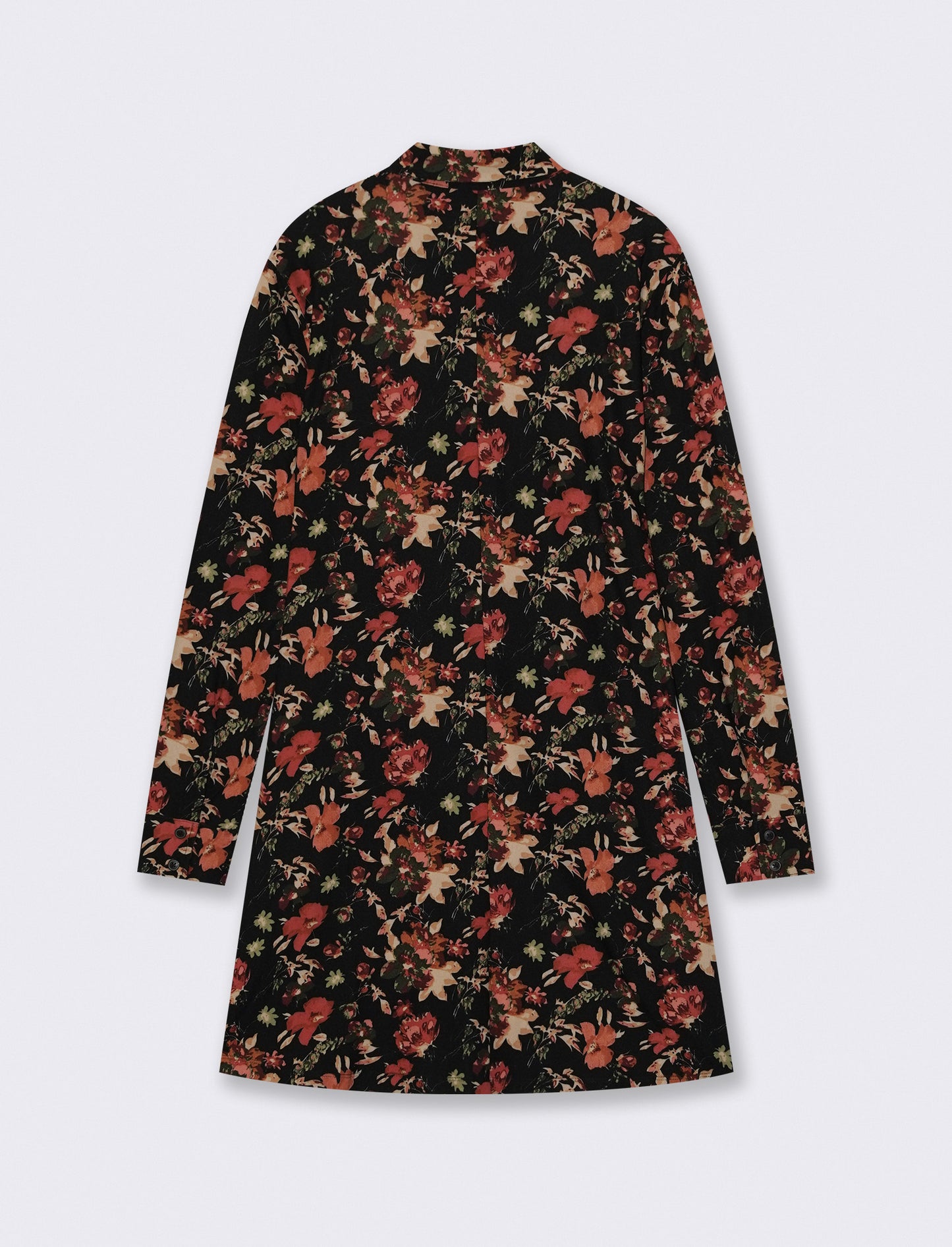 Long sleeve polo collar dress - 