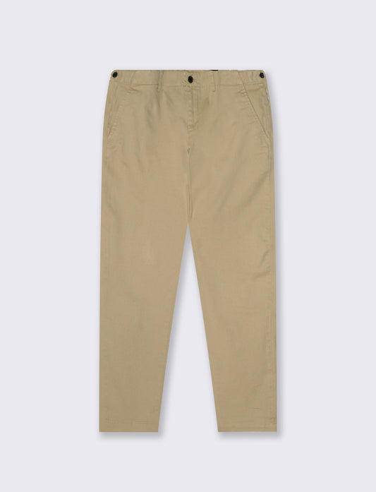 Pantaloni Chino Regular Fit in Twill - Beige
