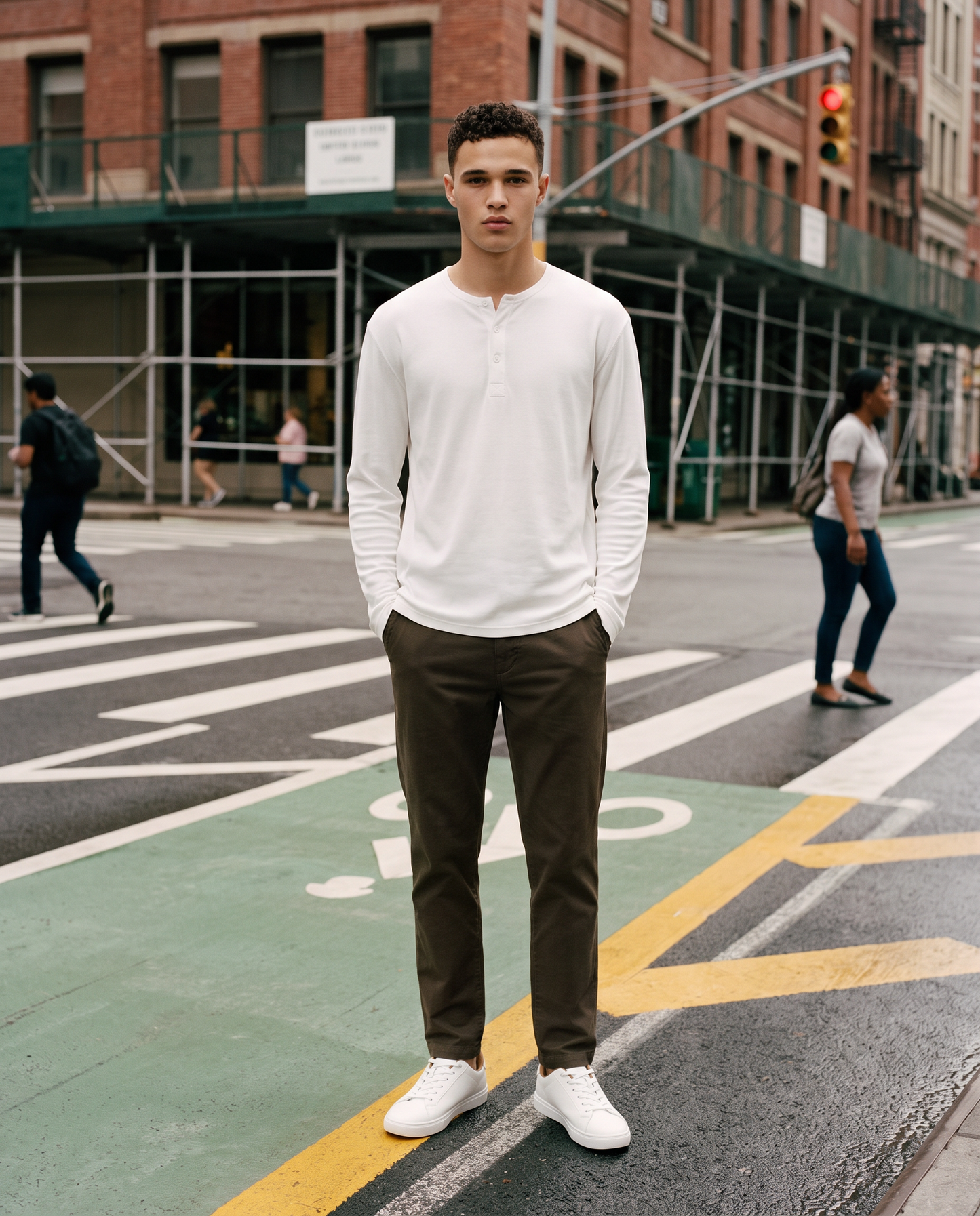 Regular Fit Twill Chino Pants - Grey