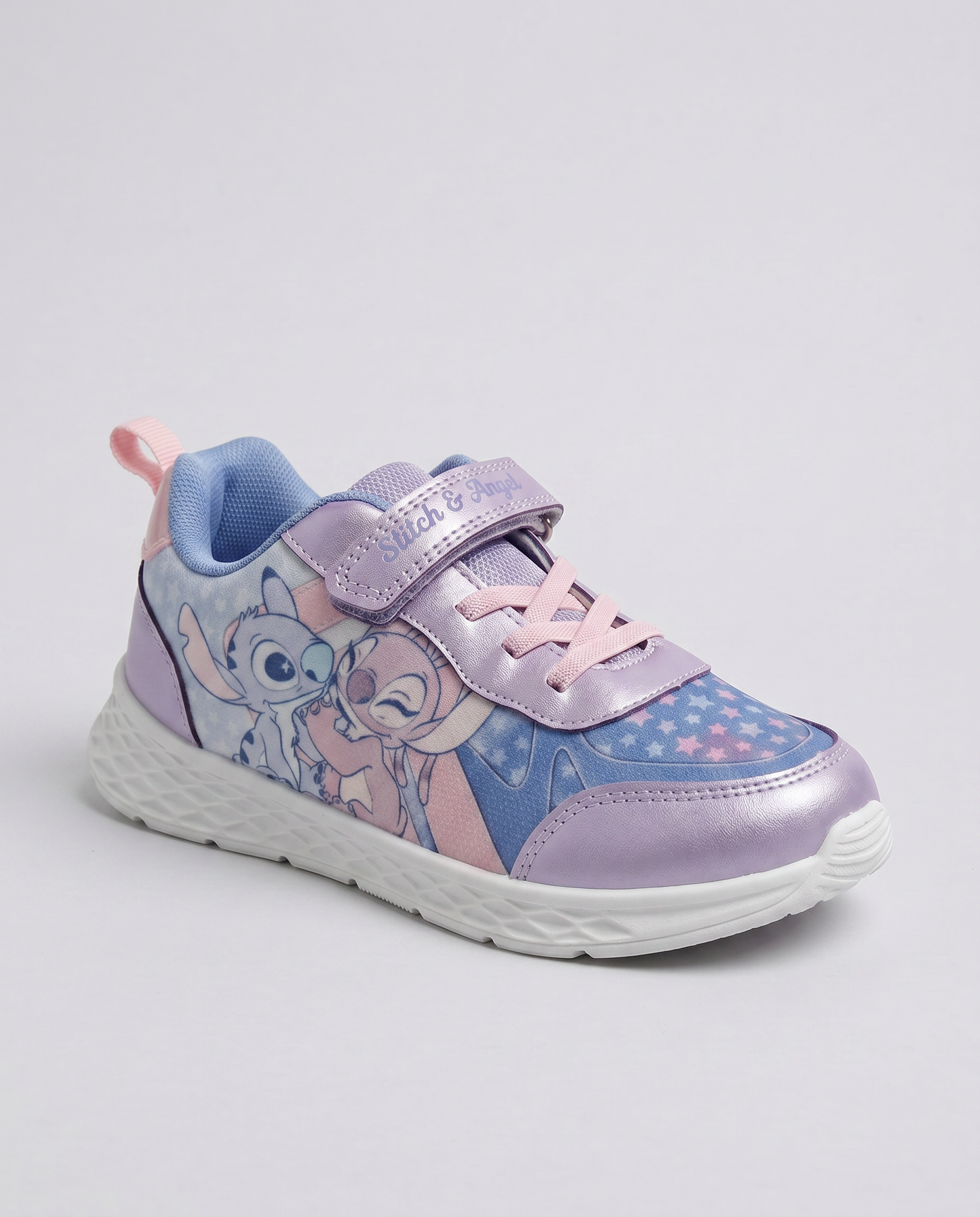 Sneakers Lilla con Strappo e Stampa Stitch - Lilla