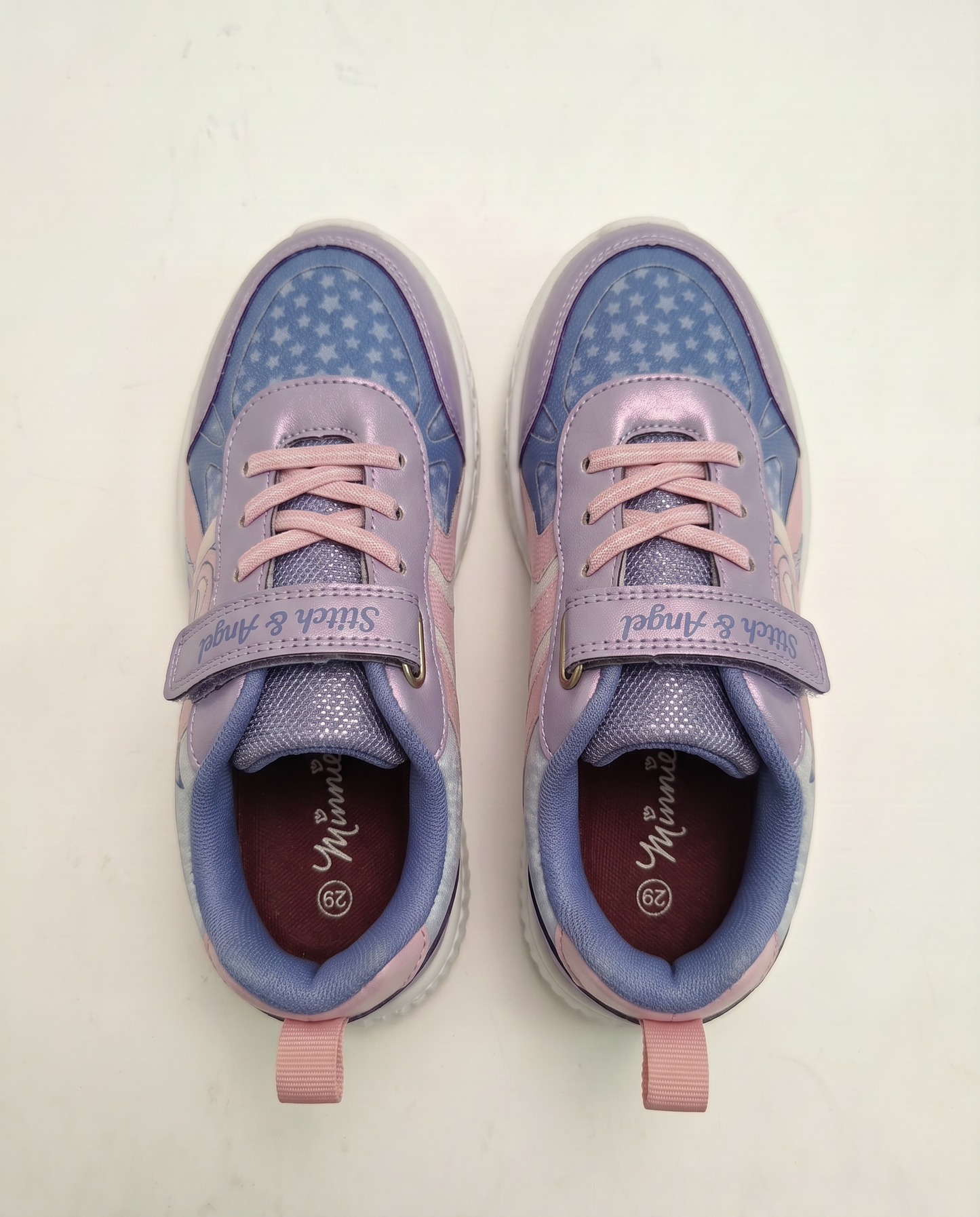 Sneakers Lilla con Strappo e Stampa Stitch - Lilla