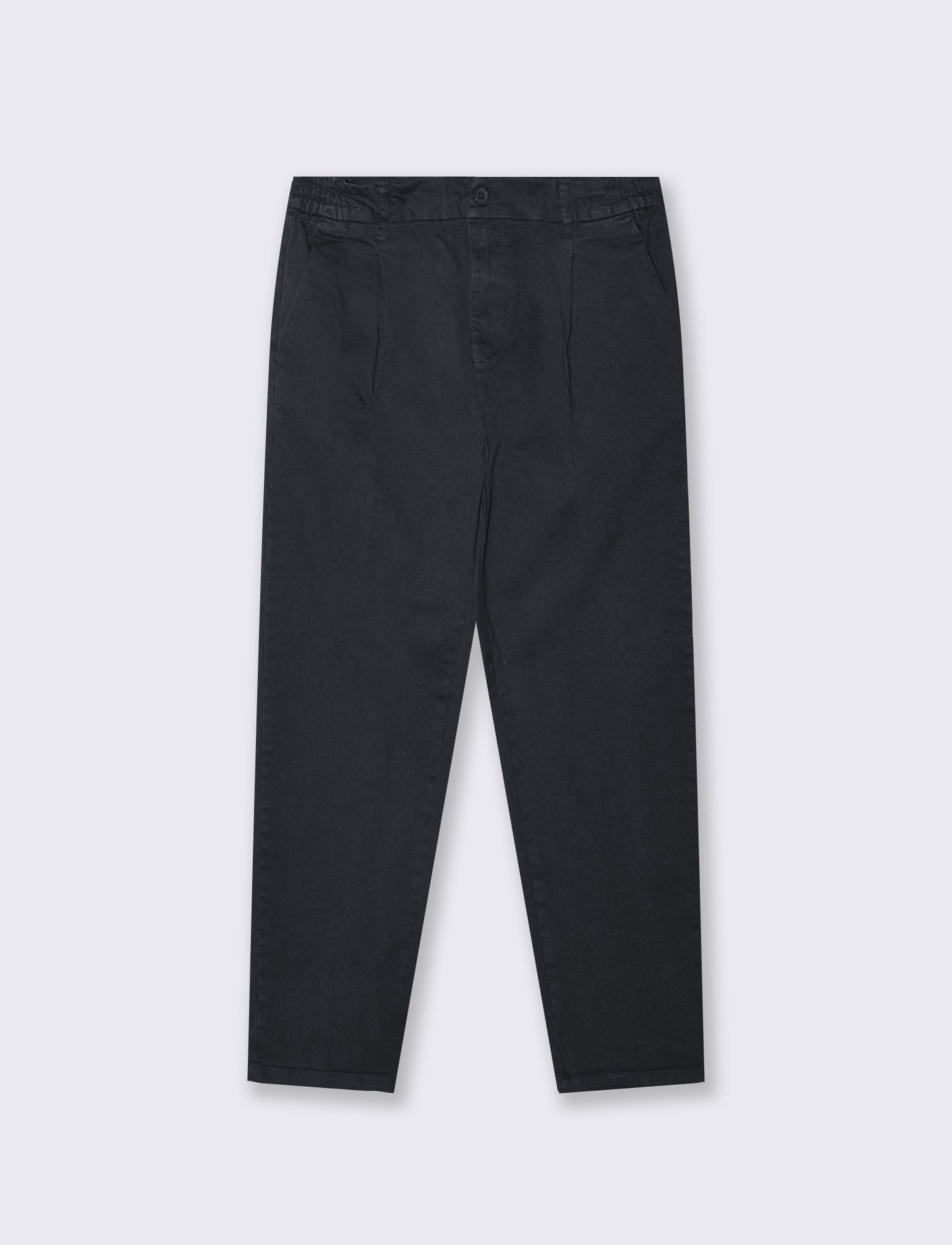 Pantaloni Chino Jogger in Twill Elasticizzati - Blu