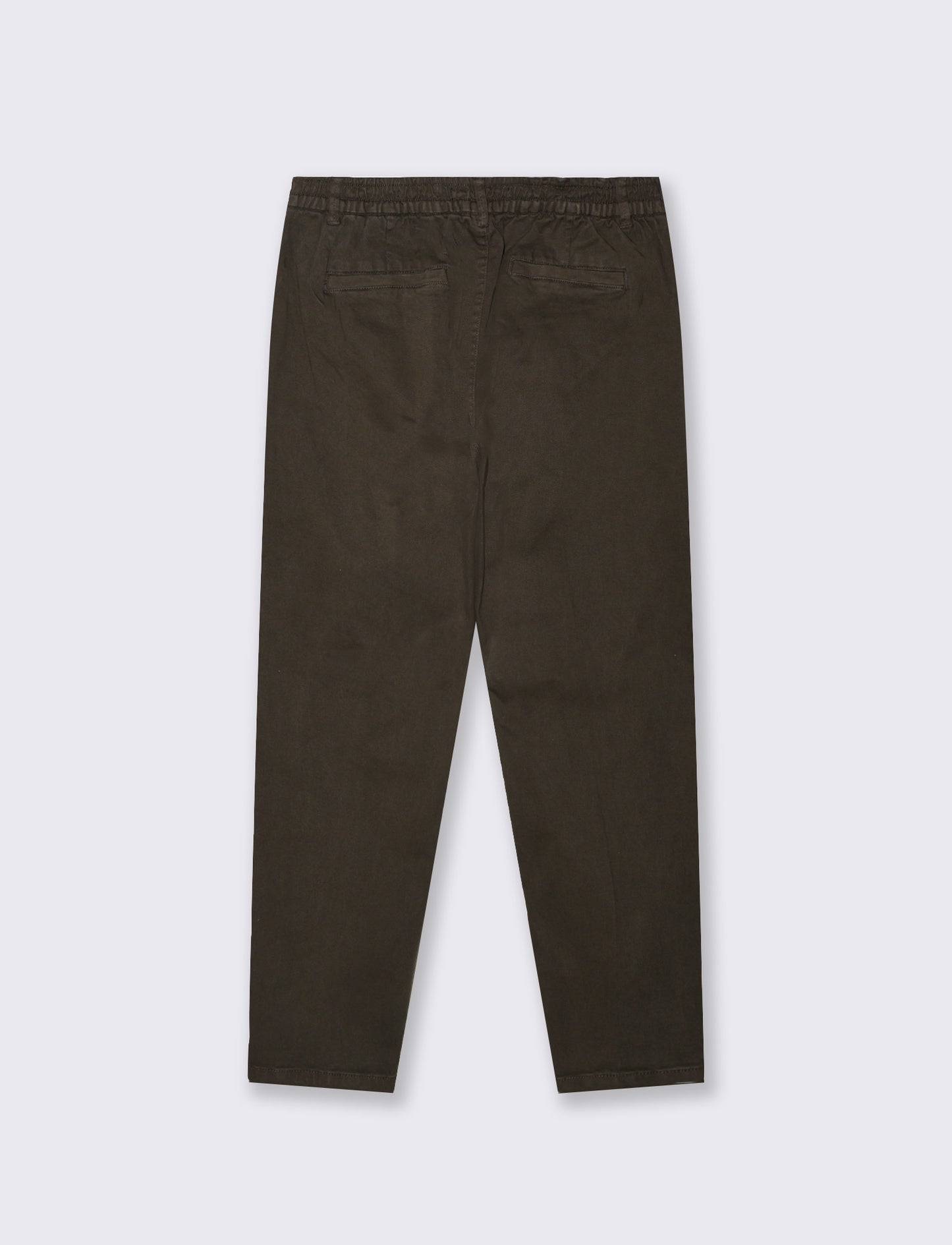Pantaloni Chino Jogger in Twill Elasticizzati - Moro