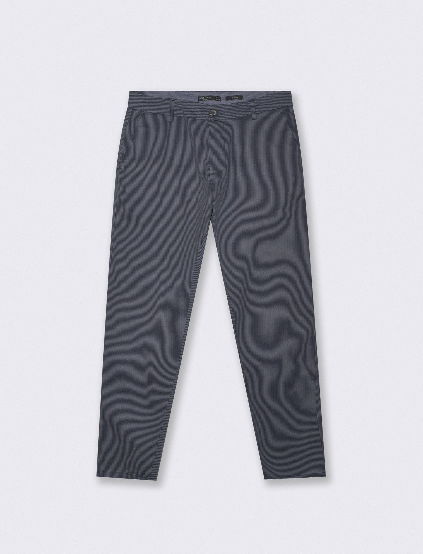 Slim Fit Striped Chino Pants - Sky blue