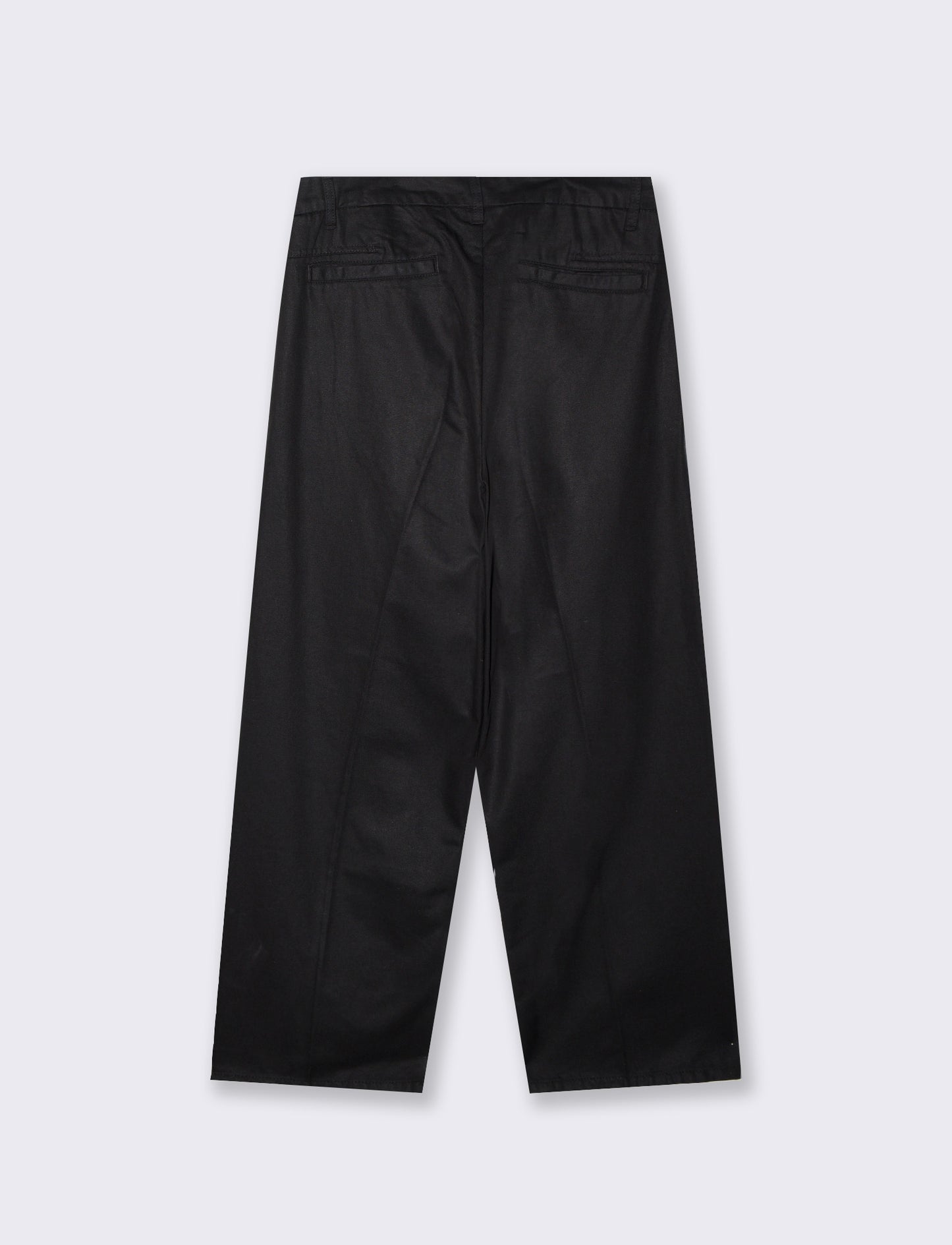 Pantaloni Chino Loose Wide Leg in Cotone - Nero