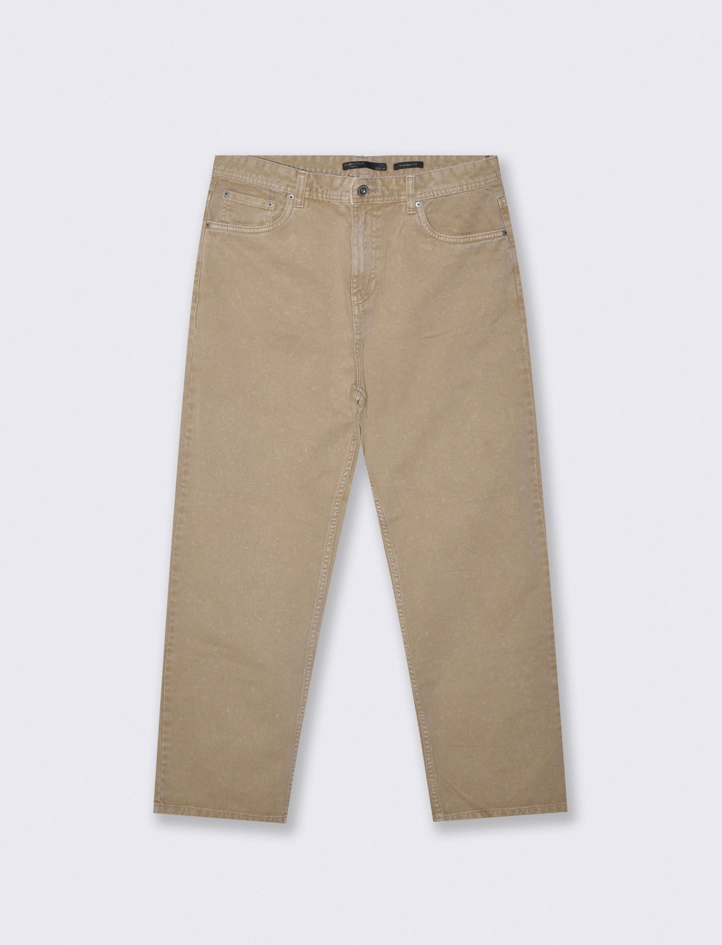 Jeans sabbiato straight fit cinque tasche - Sabbia