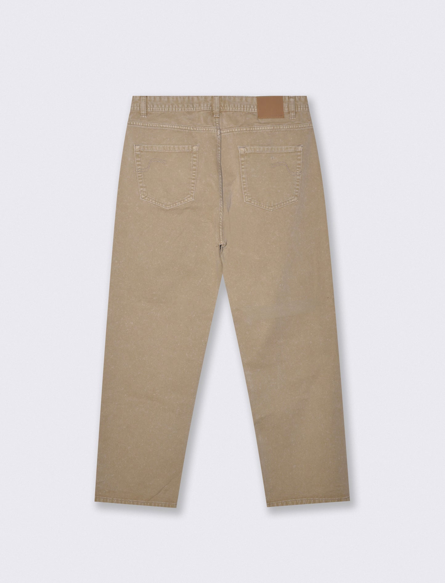 Jeans sabbiato straight fit cinque tasche - Sabbia