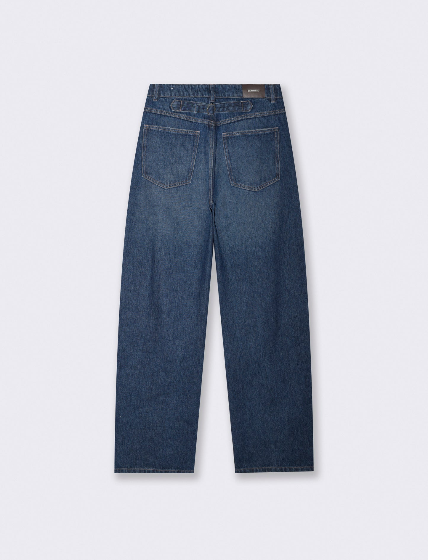 Jeans tapered a vita alta cinque tasche - Denim