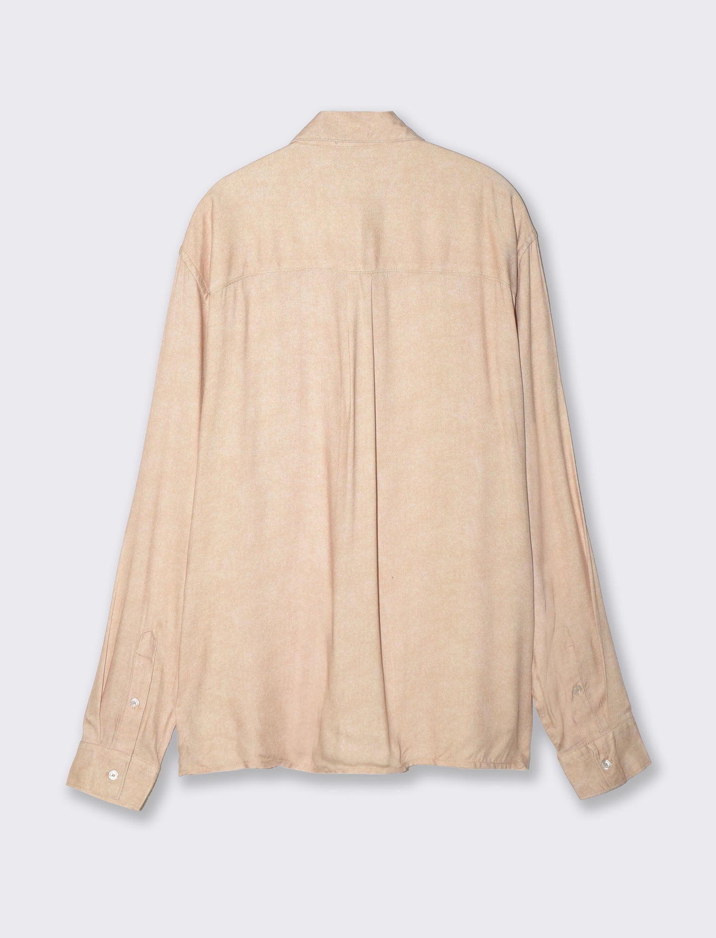Camicia Boxy Fit con Effetto Maltinto - Beige