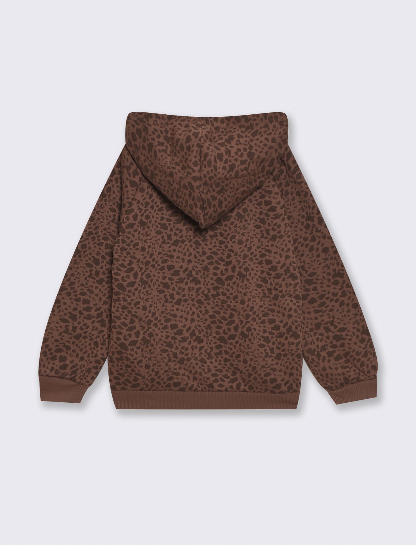 Felpa con cappuccio in polycotone morbido - Marrone cioccolato