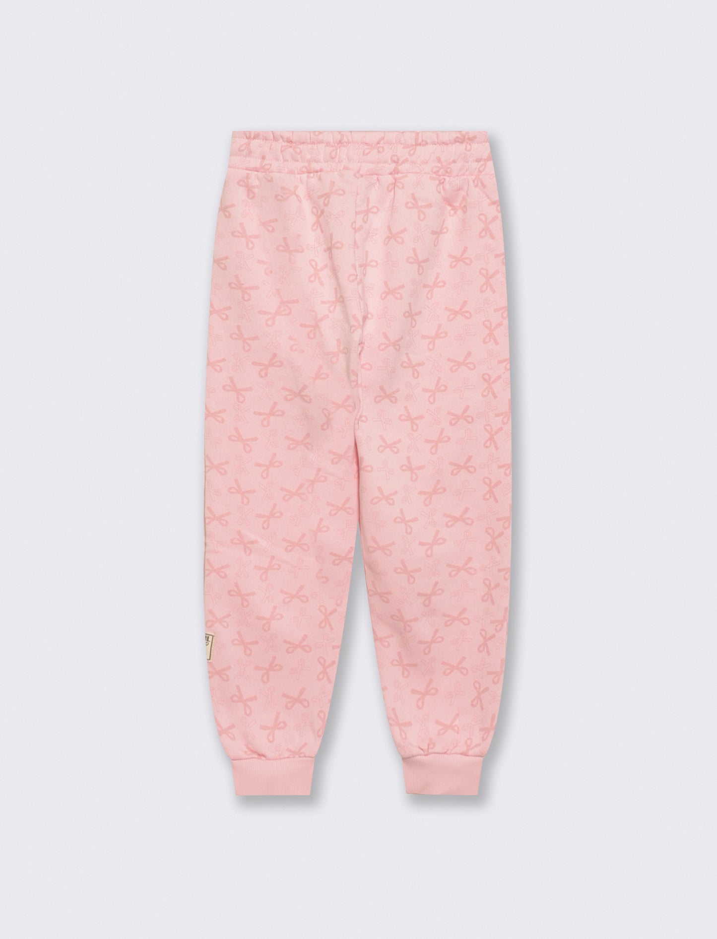Jogger da bambina in tessuto garzato - Rosa