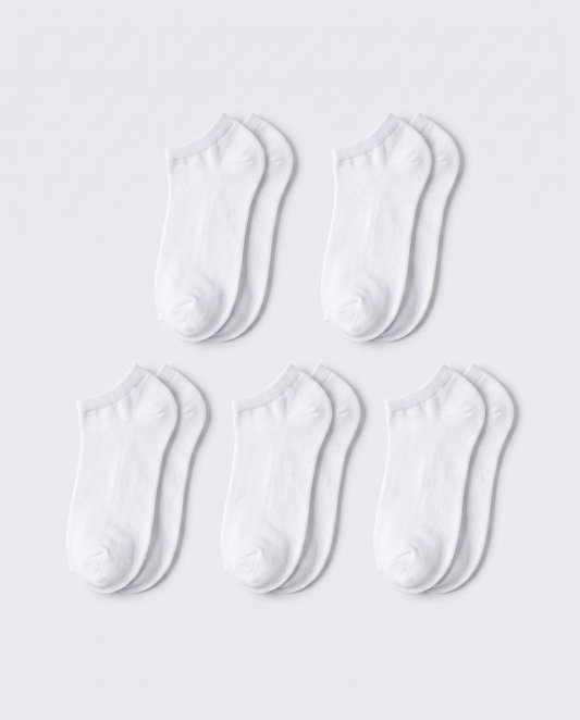 Calzini 5 Paia per Sneakers - Bianco