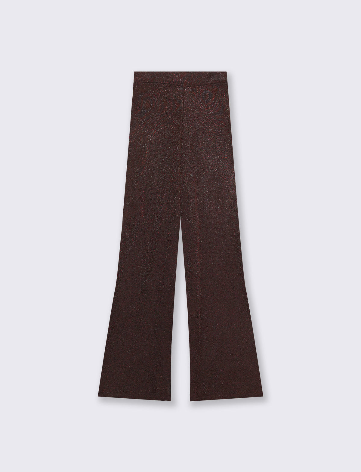 Knitted pants with elastic waistband - Brown