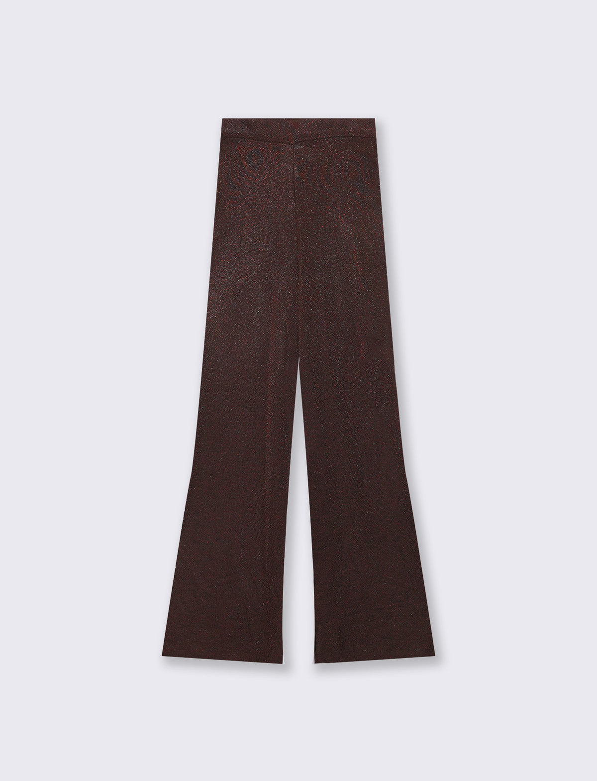 Knitted pants with elastic waistband - Brown
