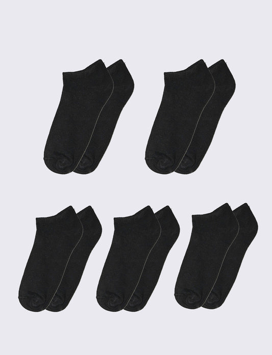 Calzini 5 paia per sneakers uomo - Nero