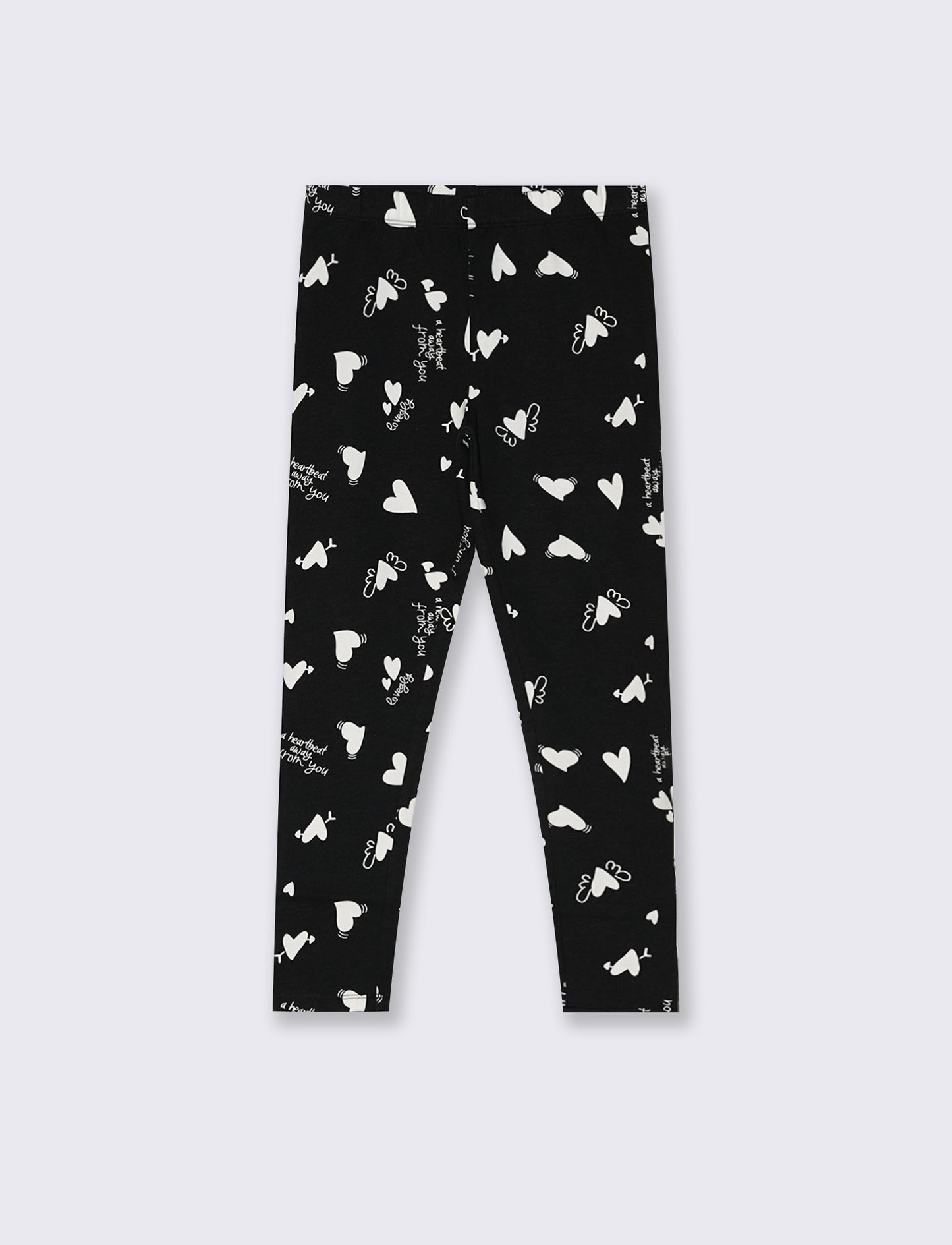 Leggings da bambina con fantasia estrosa - Nero
