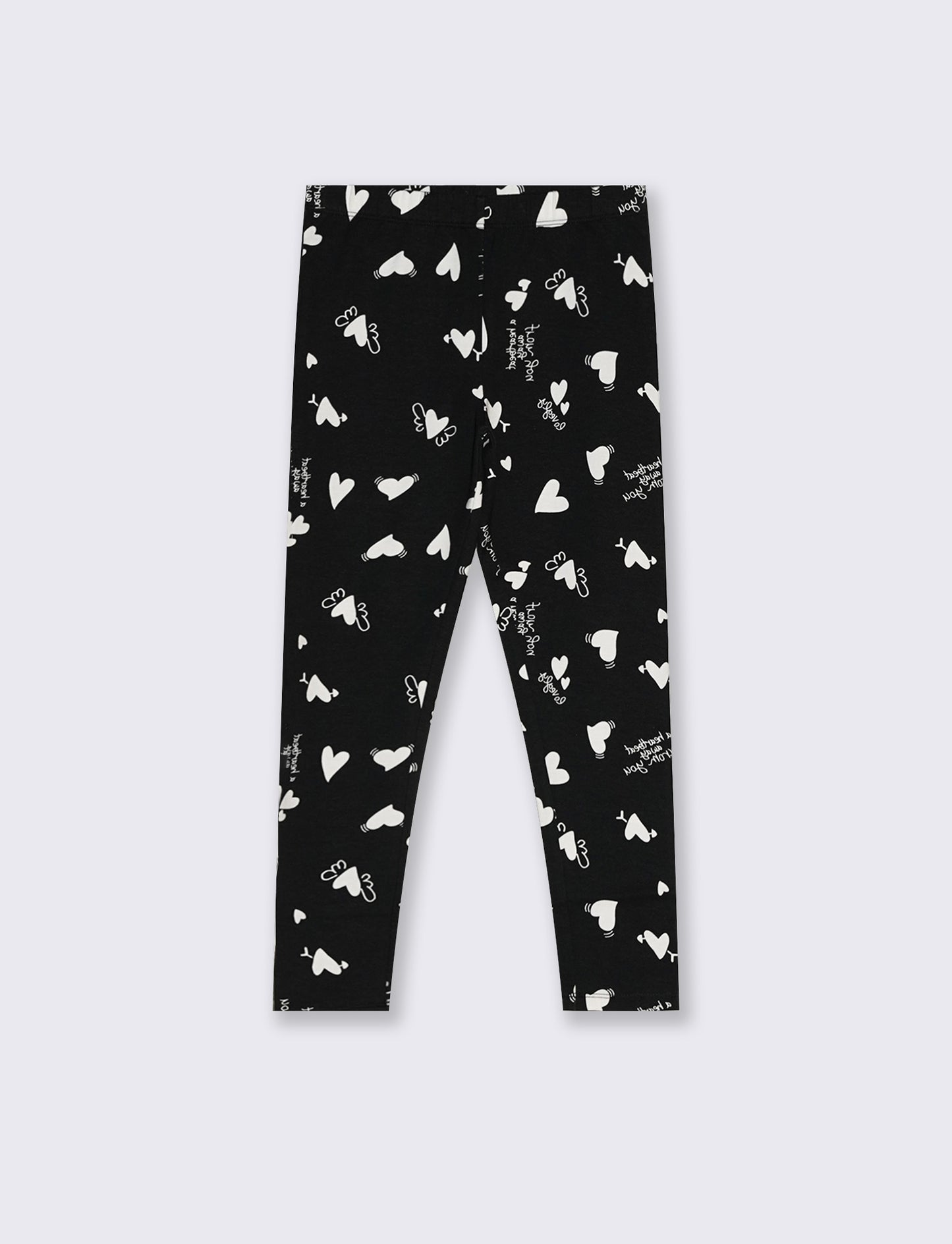 Leggings da bambina con fantasia estrosa - Nero