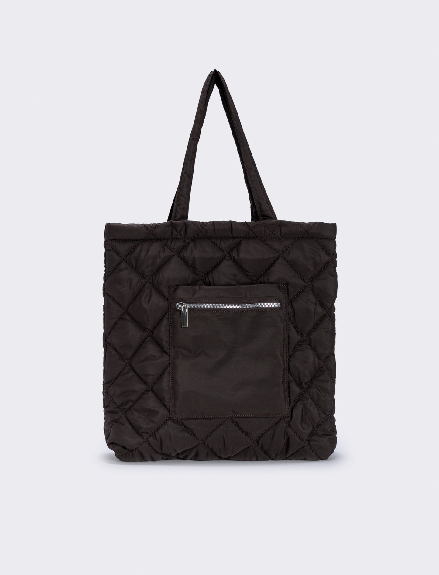 Shopper nylon double face con tasca - Moro