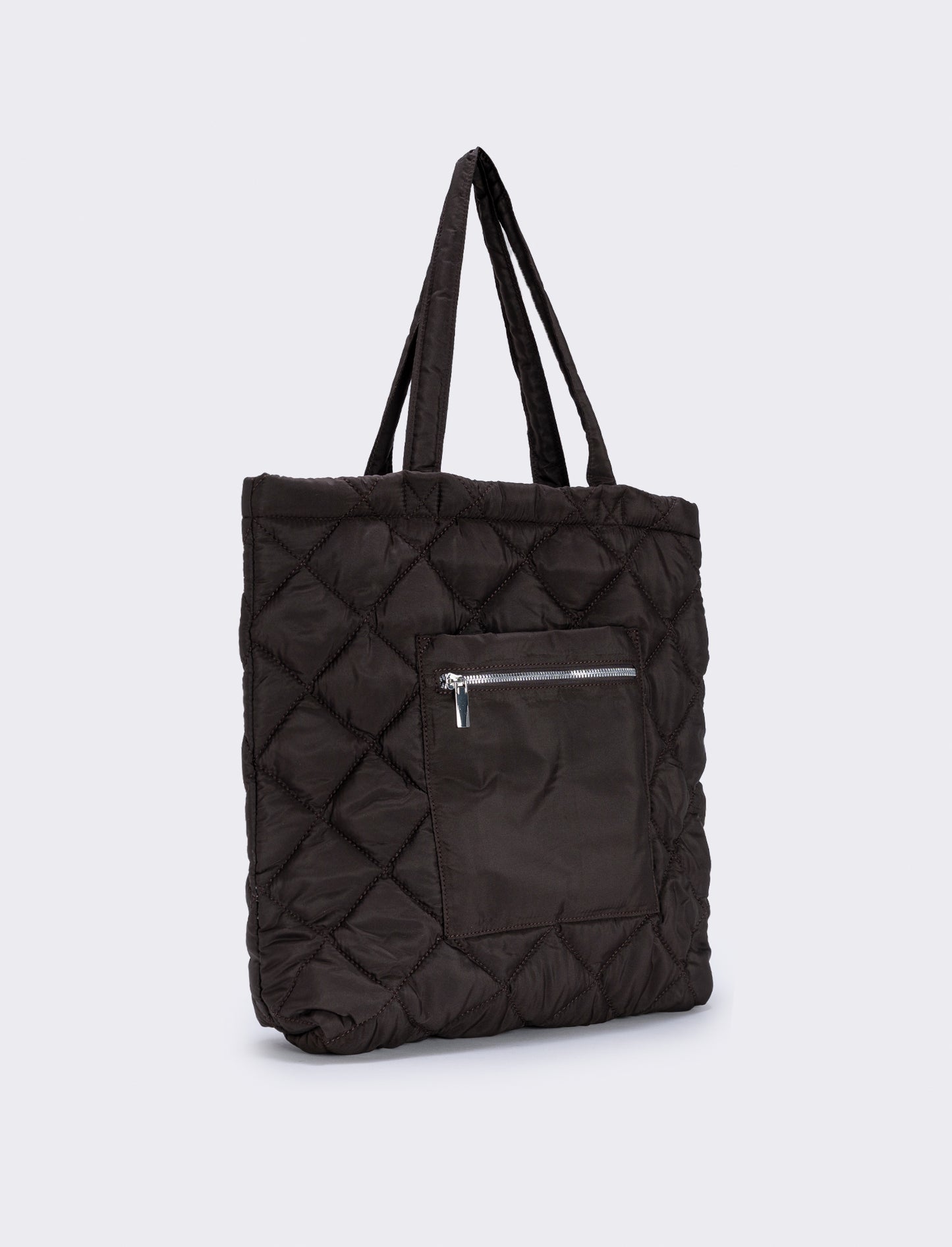 Shopper nylon double face con tasca - Moro