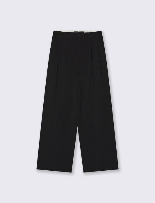 Pantaloni classici con pinches eleganti - Nero