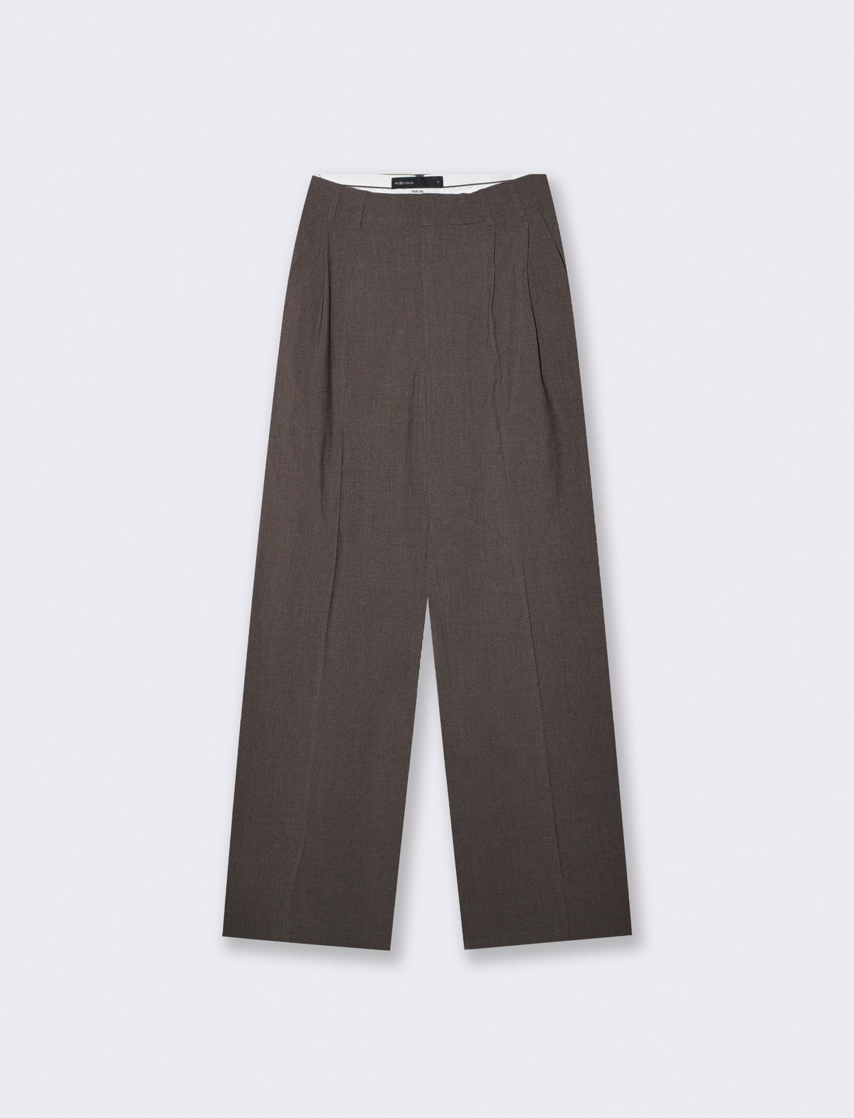 Pantaloni classici con pinches eleganti - Tortora melange