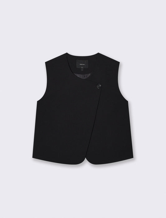 Gilet corto foderato elegante e versatile - Nero