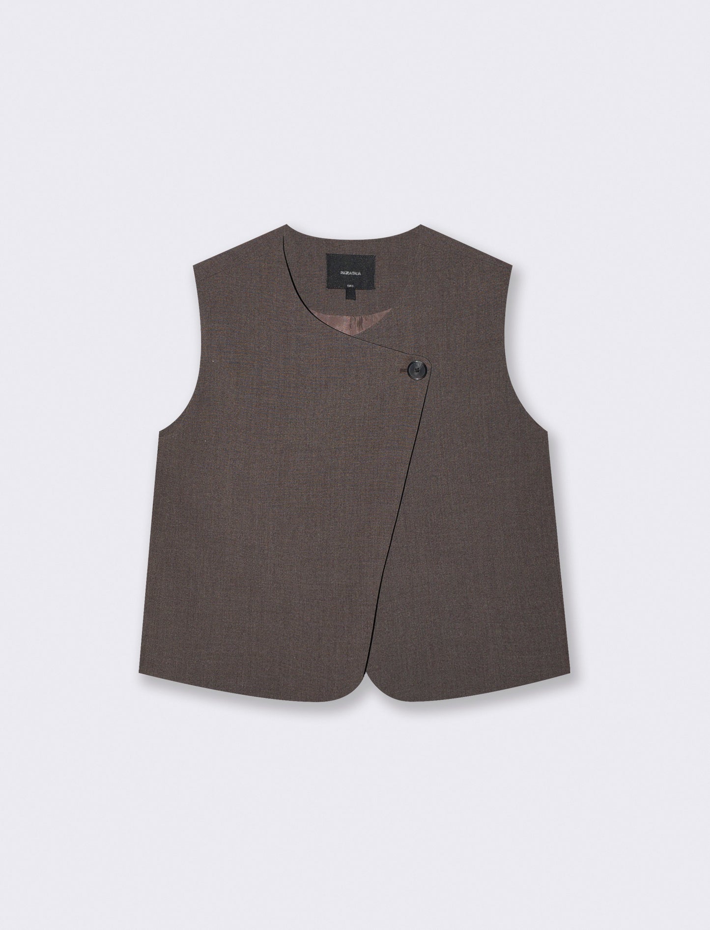 Gilet corto foderato elegante e versatile - Tortora melange