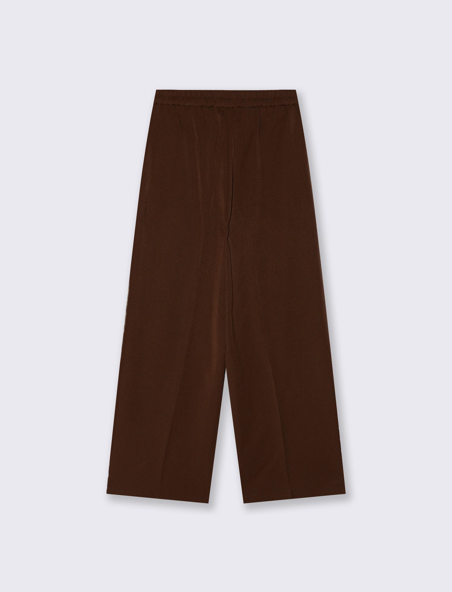 PANTALONE WIDE LEG - Marrone cioccolato