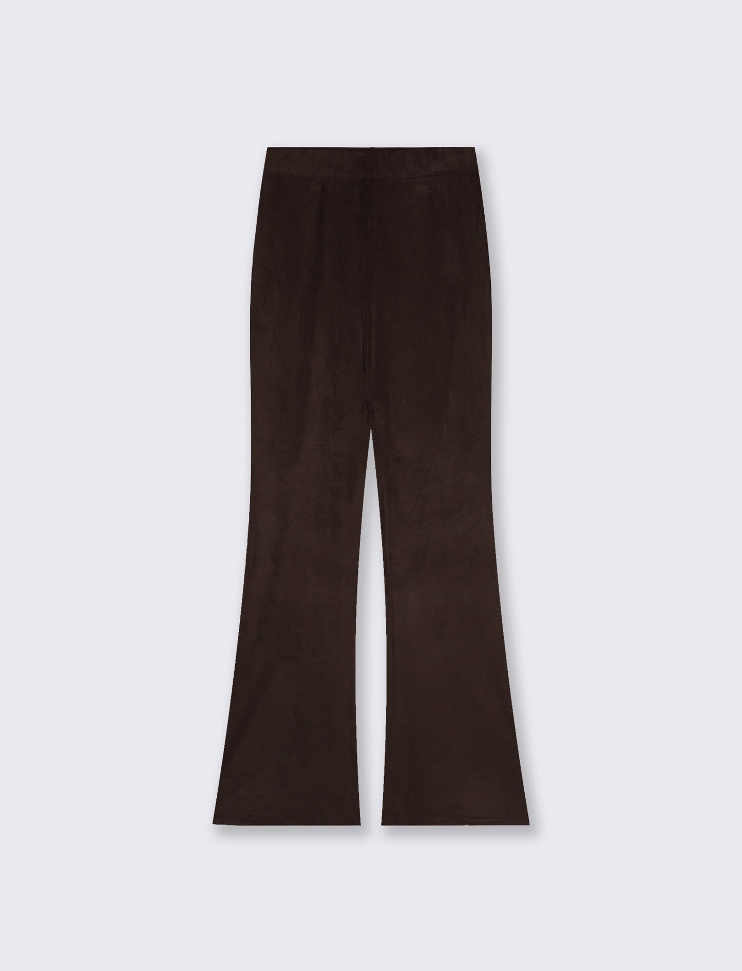 Comfort Waist Flare Elastic Pants - Brown