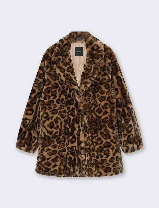 Pelliccia lunga animalier elegante e trendy - var 2