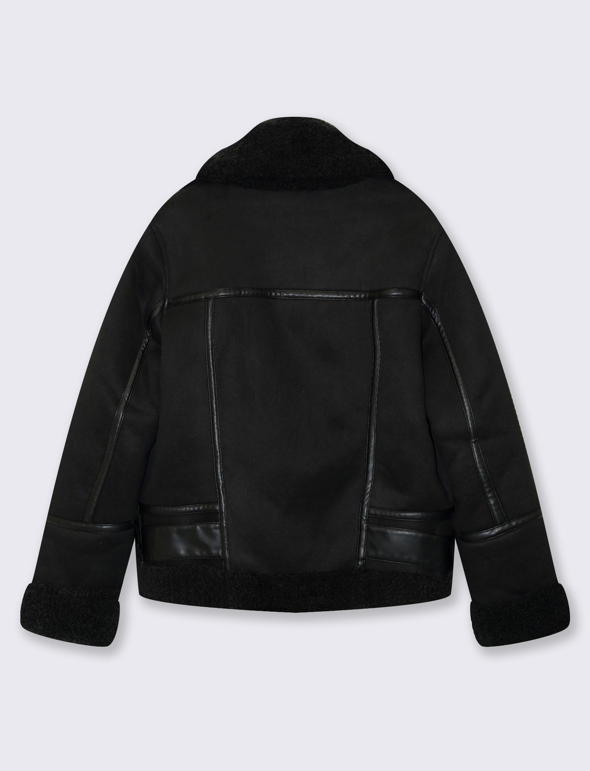 Chiodo imbottito con chiusura asimmetrica - Nero