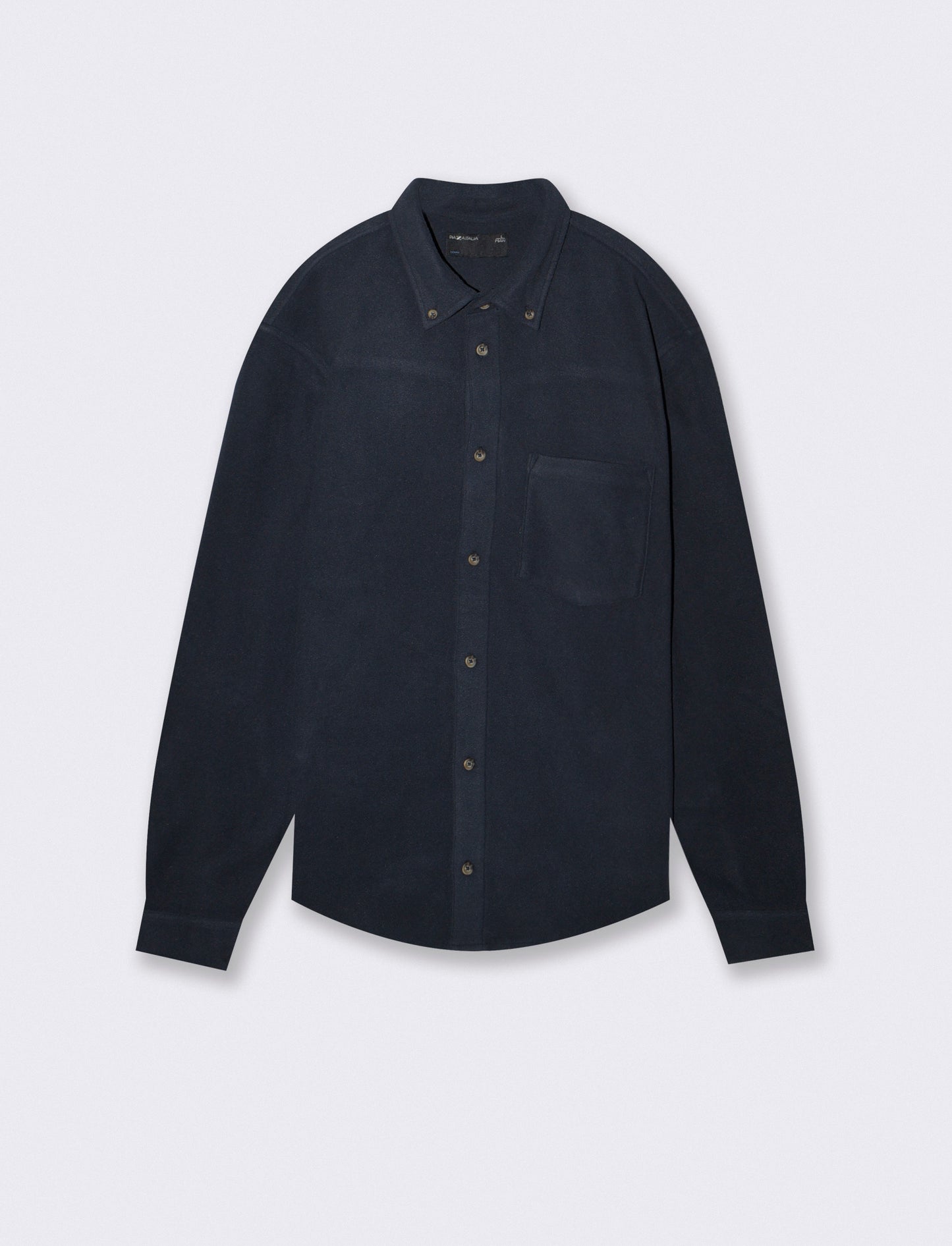 Button-down Fleece Shirt Regular Fit - Blue