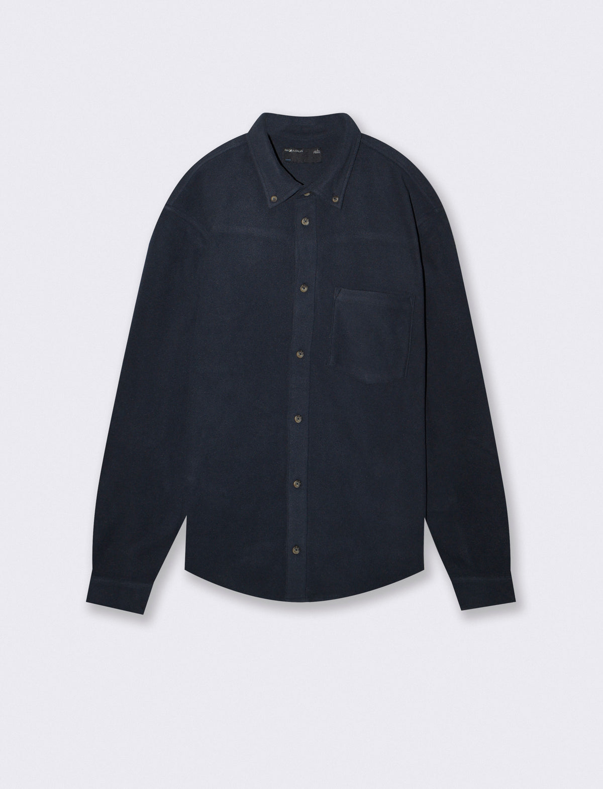 Button-down Fleece Shirt Regular Fit - Blue
