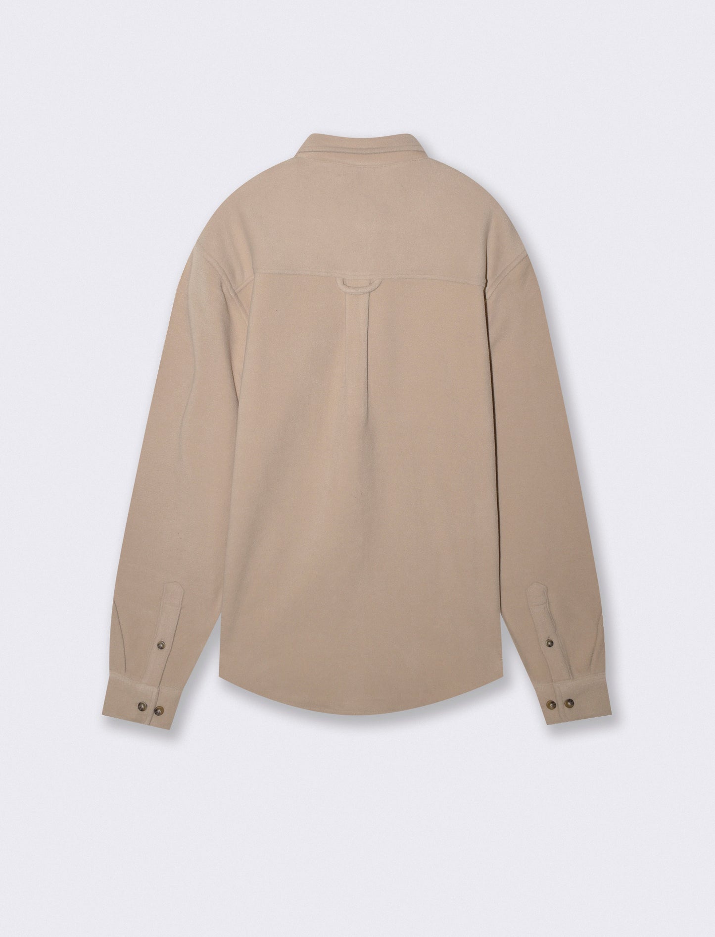 Camicia Bottondown in Pile Regular Fit - Beige