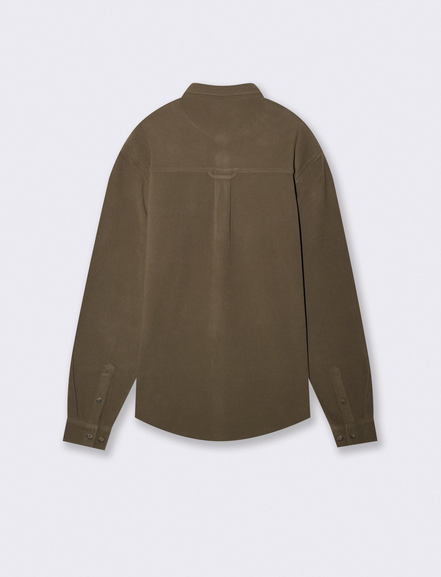 Button-down Fleece Shirt Regular Fit - Green