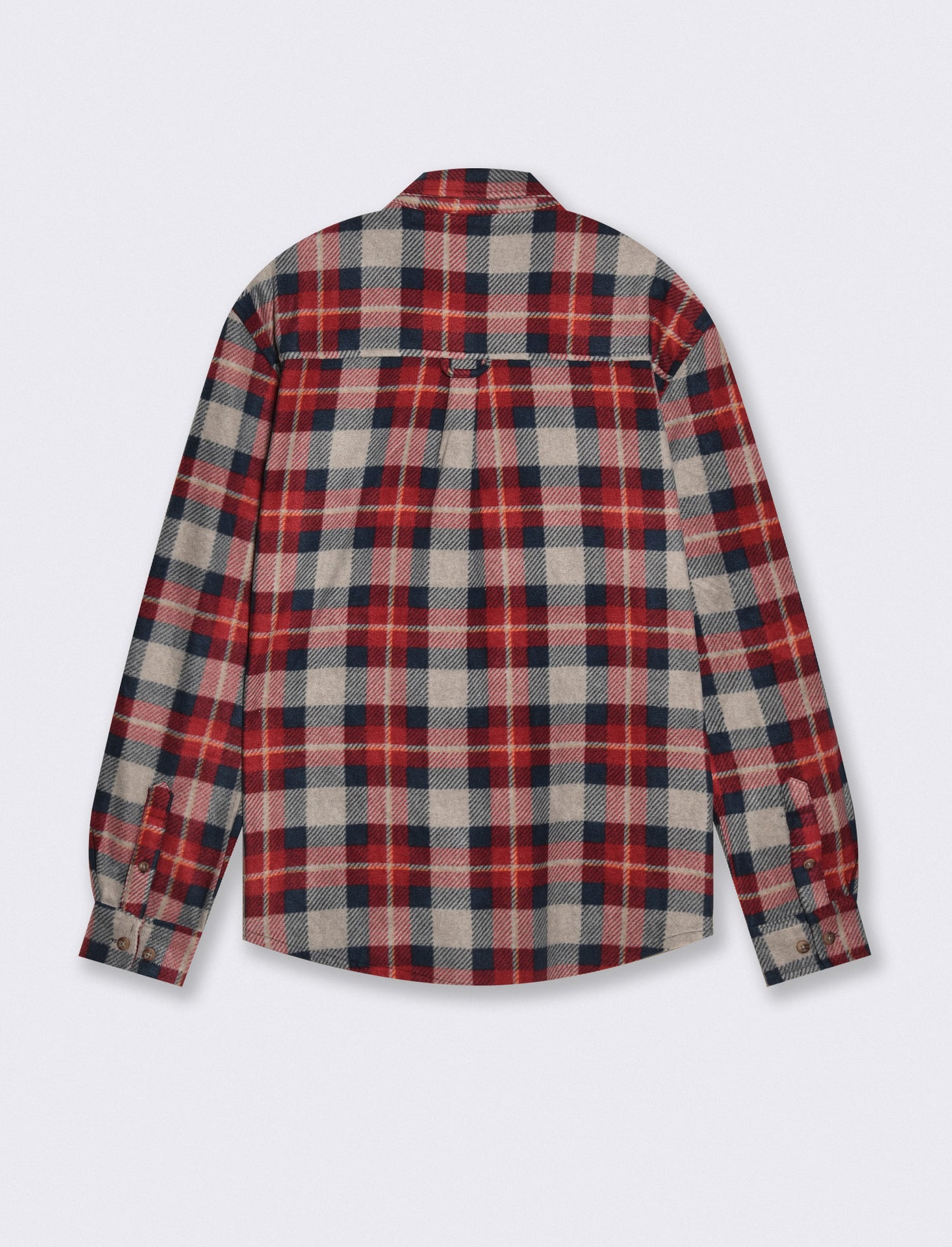 Camicia a quadri in pile bottondown - Rosso