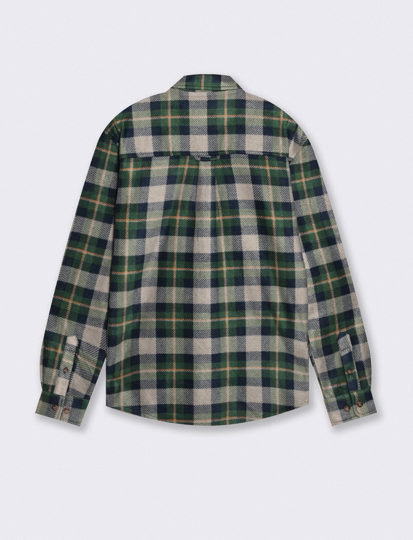 Camicia a quadri in pile bottondown - Verde