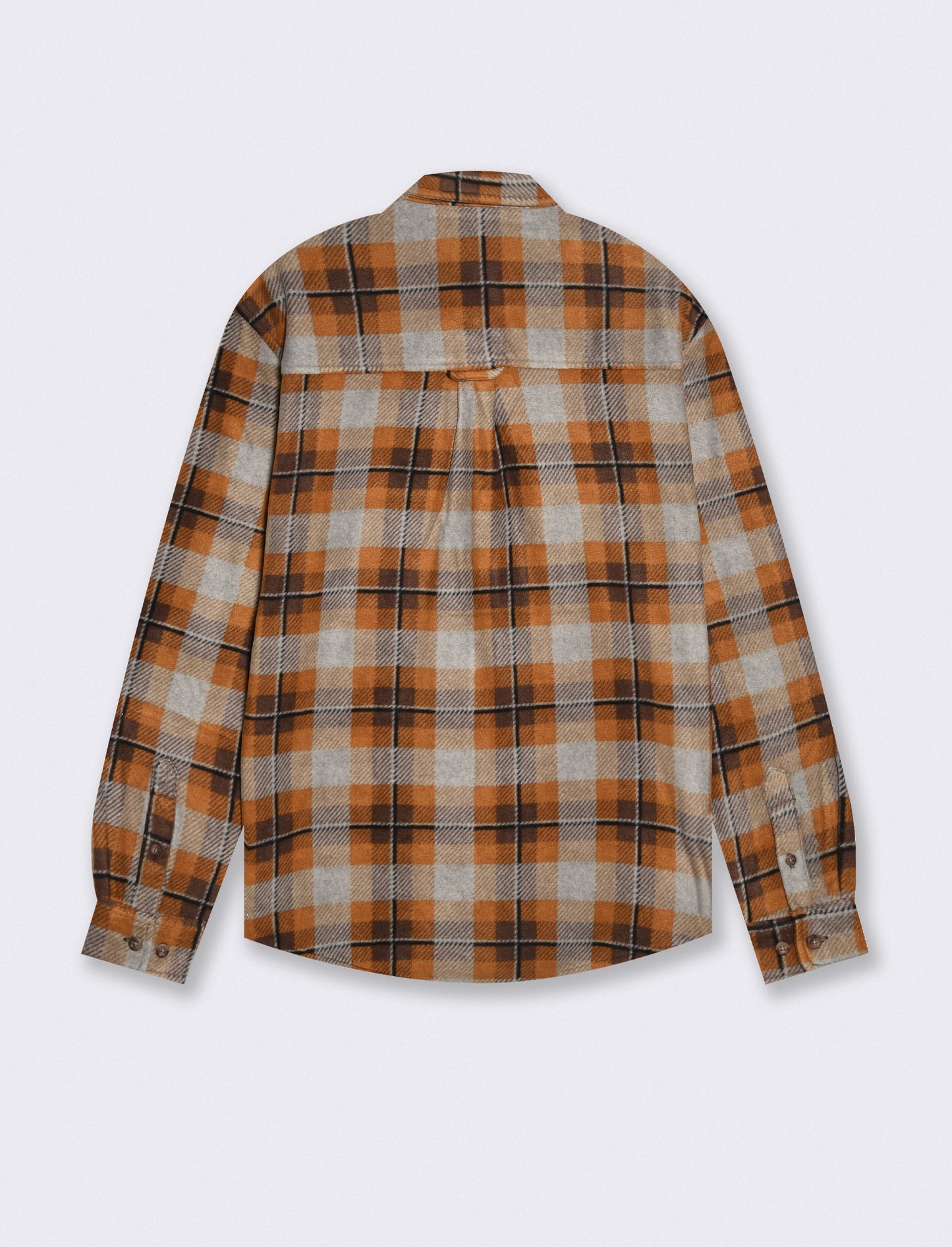 Camicia a quadri in pile bottondown - Beige