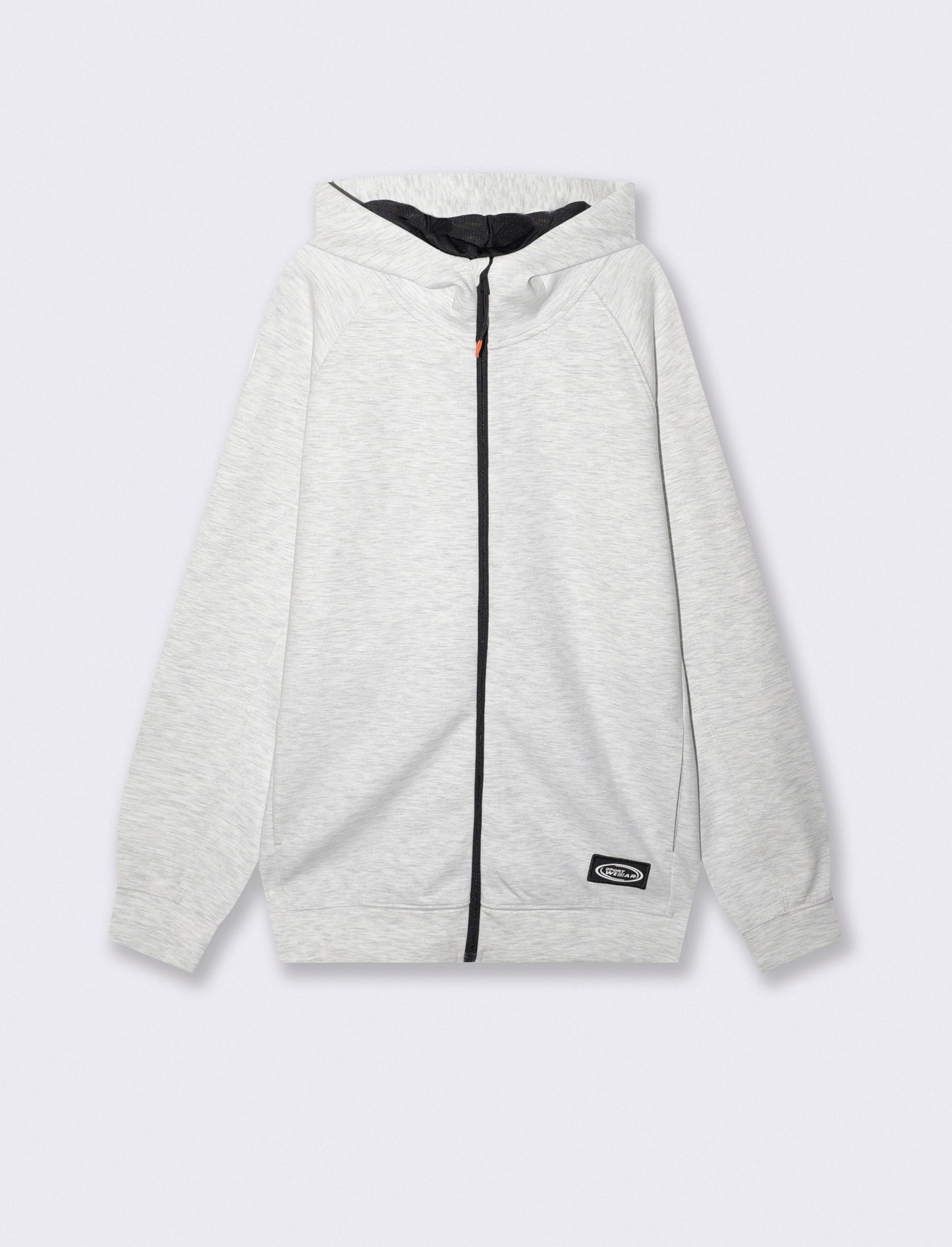 Felpa Cappuccio Cardigan Interlock Set - Grigio chiaro mel.