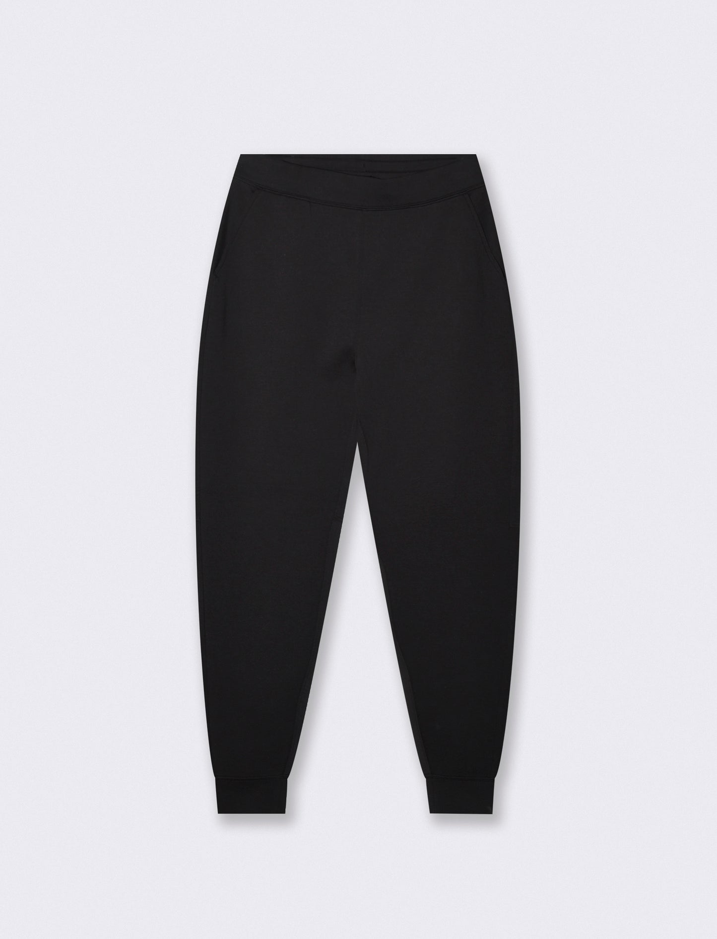 Pantaloni Jogger Interlock con Tasche - Nero