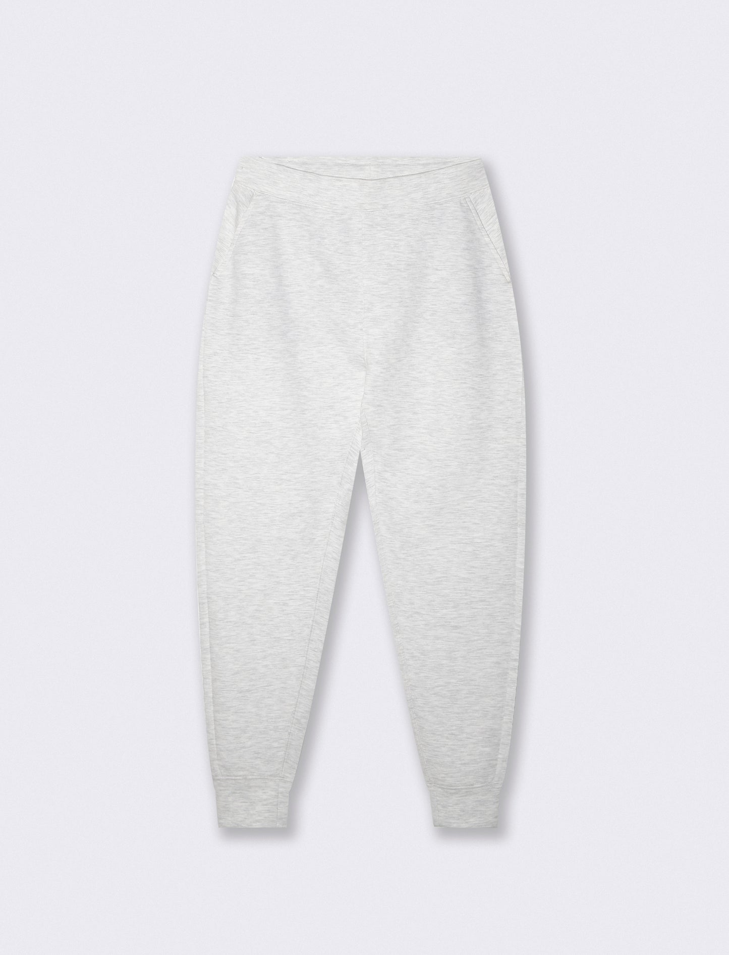 Pantaloni Jogger Interlock con Tasche - Grigio chiaro mel.